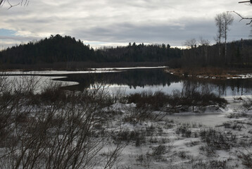 Fototapeta premium Richmond Et Marais Kingsbury 25 Décembre 2023 - Photostacking