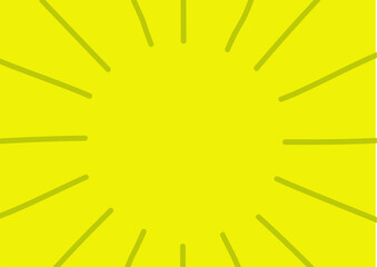 Obraz premium かわいいシンボルの集中線の背景 太陽 サンバースト スターバースト