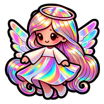 holographic image of an angel