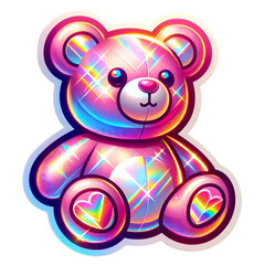 Obraz premium image of a toy bear, sticker, clipart