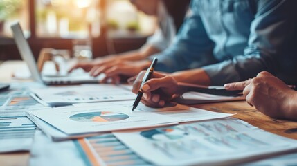 Business Consulting meeting working and brainstorming new business project finance investment concept