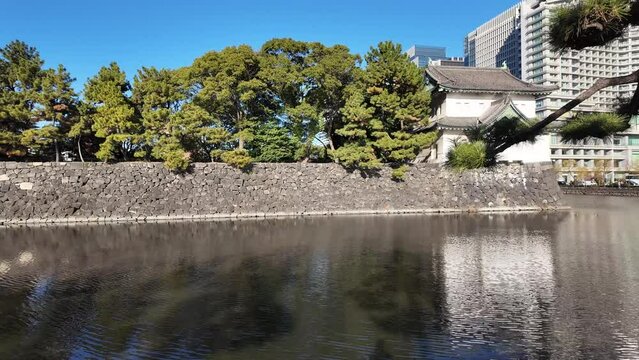 皇居　巽櫓から桔梗門付近の風景