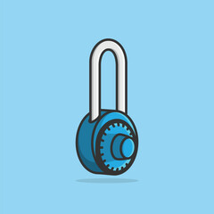 Padlock vector. Padlock For Secure Password vector illustration. Cyber security digital data protection concept