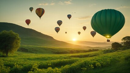 Obraz premium hot air balloons