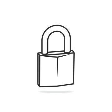 Padlock vector. Padlock For Secure Password vector illustration. Cyber security digital data protection concept