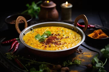 Foto auf Alu-Dibond Indian delicious food dal tadka © Neha