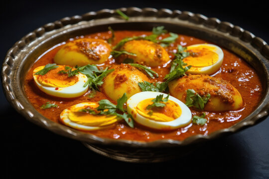 South indian style delicious egg curry.