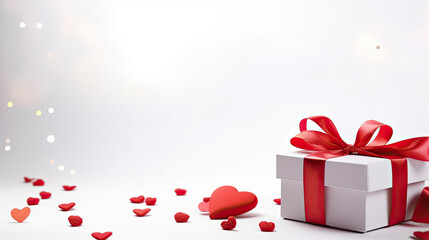 Valentine's day gift on white background