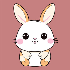 Cute Rabbit Vector Art Illustration Design