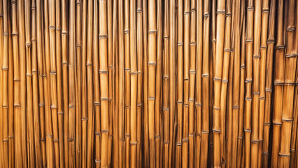 Dry bamboo stems. bamboo fence, decorative scenic background.	