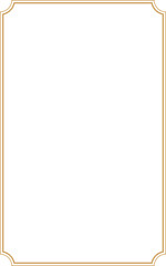 Decorative frame, vertical border template with 10x16 aspect ratio for  11:17 aspect ratio poster design, svg cutout isolated.