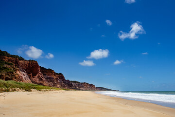 beach and cliffs Maceio Brazil 
