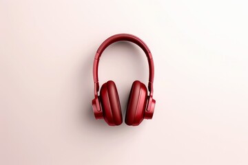 Abstract 3d minimal headphones, music concept