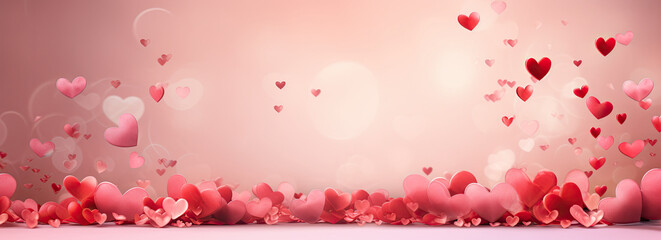 Empty valentine's day greeting card with copyspace