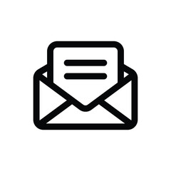 Letter icon in trendy outline style isolated on white background. Letter silhouette symbol for your website design, logo, app, UI. Vector illustration, EPS10.