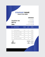 Vector Professional Modern Business Invoice Design 