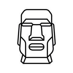 Moai monument icon vector on trendy design