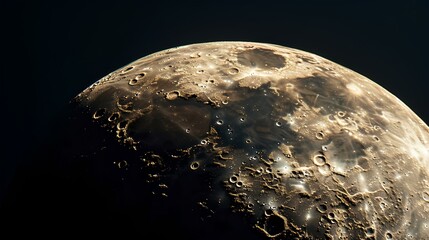 A view of the moon taken from a lunar probe satellite. generative AI