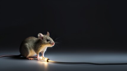 Mouse, Minimalistic Professional Portrait, Generative AI	