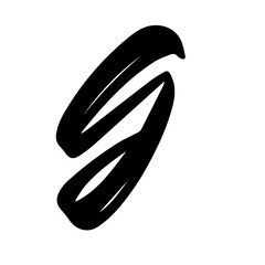 Logo calligraphy style initial letter vector