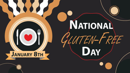 National Gluten-Free Day vector banner design. Happy National Gluten-Free Day modern minimal graphic poster illustration.
