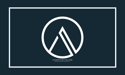 Alphabet letters OA or AO logo monogram