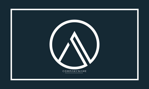 Alphabet letters OA or AO logo monogram