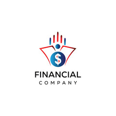 Financial Accounting  Logo With Money Symbol Template Vector Icon. finance logo, financial investment logo, business logo.