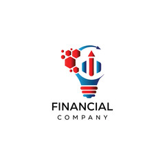 Financial Accounting  Logo With Money Symbol Template Vector Icon. finance logo, financial investment logo, business logo.