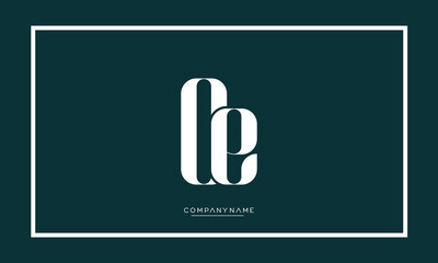 Alphabet letters OE or EO logo monogram
