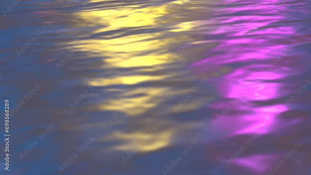 Poster animation of water surface background with light reflection