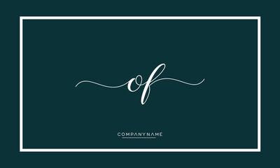 Alphabet letters icon logo OF or FO