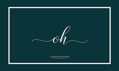 Alphabet letters OH or HO logo monogram