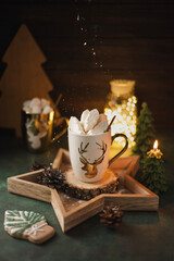 Still life that transmits the New Year's atmosphere
