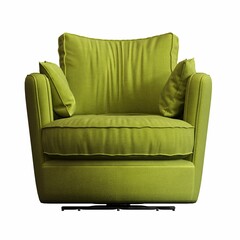 armchair isolated on white background, interior furniture, 3D illustration, cg render
