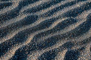 Texture of Dark sand surface. Generative AI background