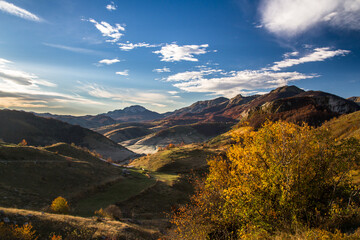 Serenity in mountain landscape.