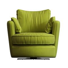 armchair isolate on a transparent background, interior furniture, 3D illustration, cg render