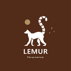 animal lemur natural logo vector icon silhouette retro hipster © Artoniumw