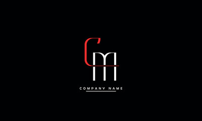 CM, MC, C, M Abstract Letters Logo Monogram