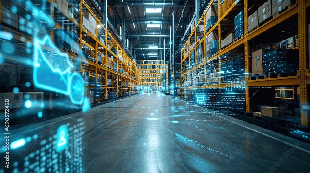 Poster smart warehouse management system using augmented reality technology to identify package picking and