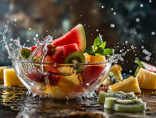 Fruits and splash