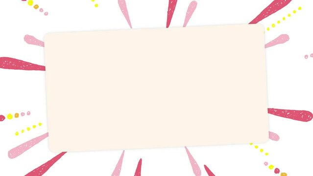 封筒から出てくるカードと集中線：レッド