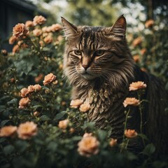 Cat in the garden