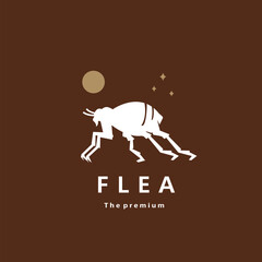 Fototapeta na wymiar animal flea natural logo vector icon silhouette retro hipster