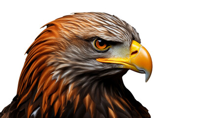 Naklejka premium AN eagle face, isolated on transparent background, cutout(png) - Generative AI