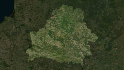 Belarus highlighted. Low-res satellite map © zelwanka
