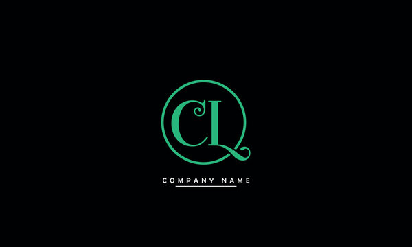 CL, LC, C, L Abstract Letters Logo Monogram