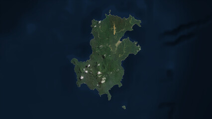 Principe - Sao Tome and Principe highlighted. Low-res satellite map
