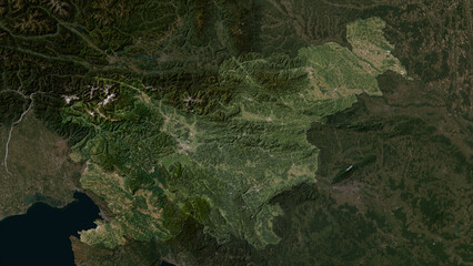 Slovenia highlighted. Low-res satellite map